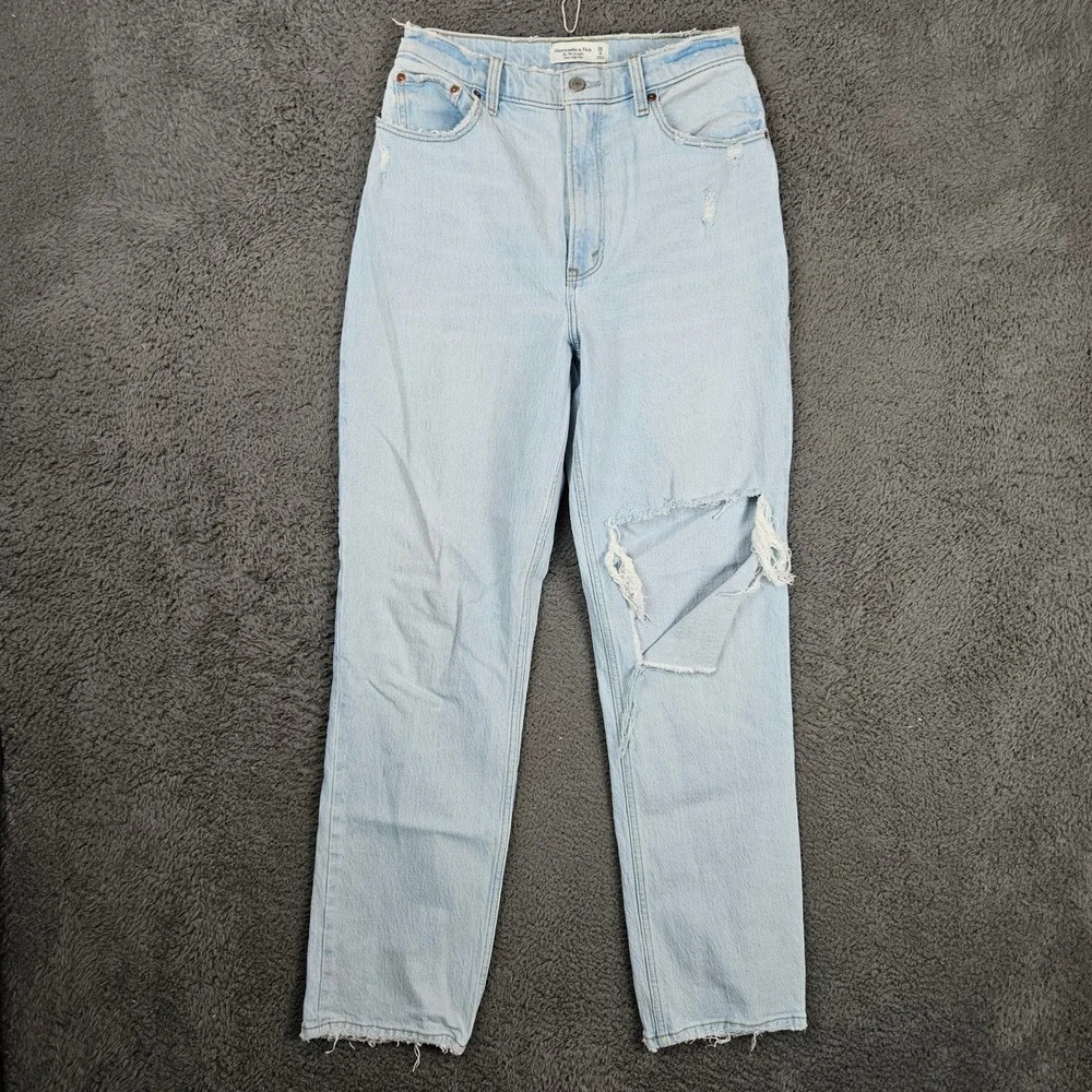 Abercrombie‎ & Fitch Curve Love 90s Straight Ultra High Rise Jeans 28 6R